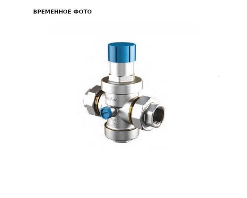 Редуктор давления ВВ 3/4" 1-6 бар PN25 под акс. манометр 1/4", с разъем. соед., никелир.