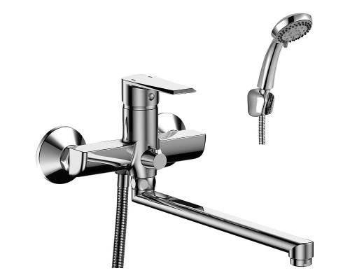 RS28-33 Смеситель одноручный (35 мм) для ванны с плоским изливом 350мм, хром RS28-33