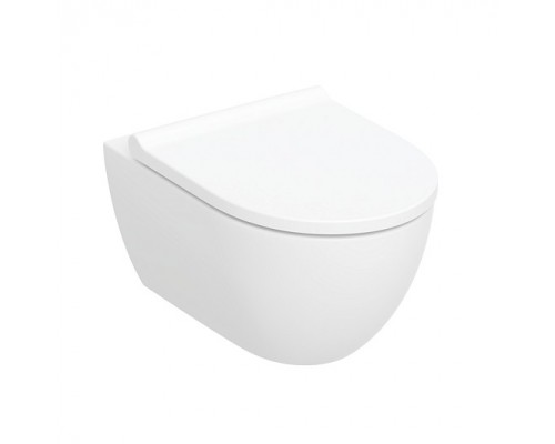 502.718.00.1 Acanto Комплект подвесного унитаза вертикальный смыв, закрытая форма, TurboFlush, с сиденьем с крышкой для унитаза: Т мин.=53см, Функция 502.718.00.1