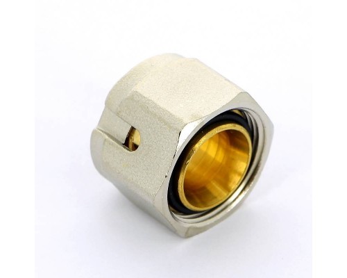 Соединитель для PEX-трубы обжим EMMETI 20х2(М24х19)