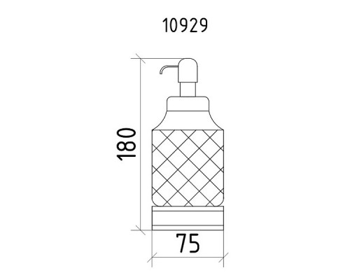 Boheme Royal Cristal Дозатор настольный, цвет: золото 10929-G Boheme Royal Cristal Дозатор настольный, цвет: золото 10929-G