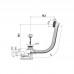 Слив-перелив полуавтомат для ванны 40/50 x 570 мм, металл, черный