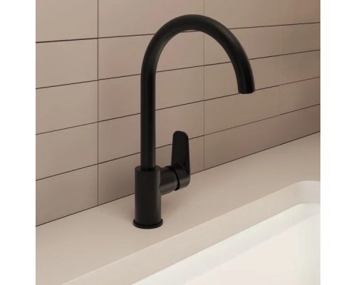 Смеситель для кухни, Vitra, Flow Soft, цвет-черный матовый