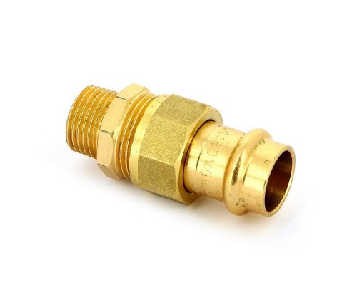 Муфта пресс-Н IBP 18 х 1/2" с разъемным соединением бронза Муфта пресс-Н IBP 18 х 1/2" с разъемным соединением бронза