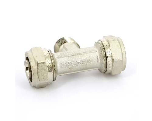 Тройник обжим-Н никелированный TIEMME 20х3/4"х20