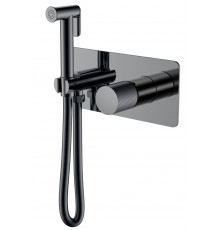 Boheme Stick Touch Гигиенический душ со смесителем и встраиваемой частью, цвет: shine gun metall 127-SGM.2