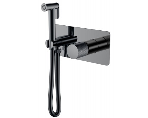 Boheme Stick Touch Гигиенический душ со смесителем и встраиваемой частью, цвет: shine gun metall 127-SGM.2