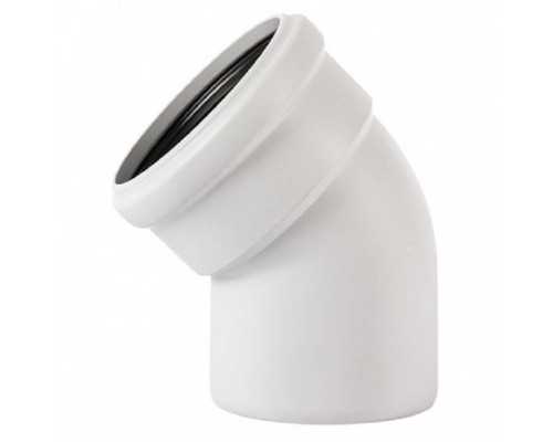 Отвод, Ostendorf, Skolan Safe, SKB, 45°, 200, PP-MD, цвет-RAL 7035 светло-серый