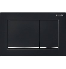 115.080.KM.1 Смывная клавиша Geberit Omega30 для двойного смыва к 111.003/030/060 черный/глянцевый хром 115.080.KM.1