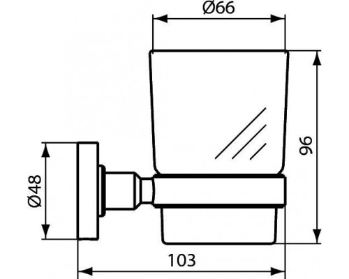 A9120XG IOM стакан с держателем матовый черный A9120XG