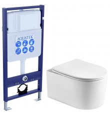 SET AQUATEK МИЯ Т (рама AQUATEK Standard INS-0000012(без клавиши и крепежа)+унитаз МИЯ AQ2004T-00 с тонким сиденьем soft-close SET AQUATEK МИЯ Т