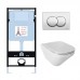 E21775RU-СP Унитаз c инсталляцией Modern Life, сиденье тонкое микролифт, панель для двойного смыва, хром (E36495-NF+E36496-CP+E77725+E77168) E21775RU-CP