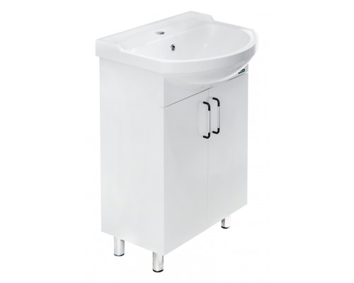 РОНДО 56 Тумба напольная 520х820х298, бел (подходит умывальник мебельный Рондо 56) RNDSACW56013F1