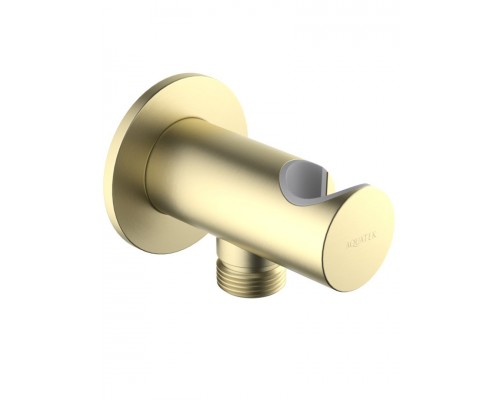 AQ2464BG шланговое подсоединение с держателем, шлиф. золото AQ2464BG