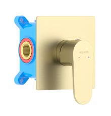 AQ1266BG ОБЕРОН смеситель для душа 1 режим (внешняя и скрытая часть), шлиф. золото AQ1266BG