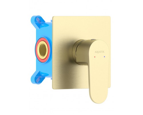 AQ1266BG ОБЕРОН смеситель для душа 1 режим (внешняя и скрытая часть), шлиф. золото AQ1266BG