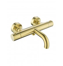 AQ1343BG ЕВРОПА термостатический смеситель для ванны, шлиф. золото AQ1343BG