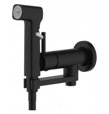 AQ1819MB НИКА комплект для гигиенического душа встроенный (смеситель + гигиеническая лейка + шланг), матовый черный AQ1819MB