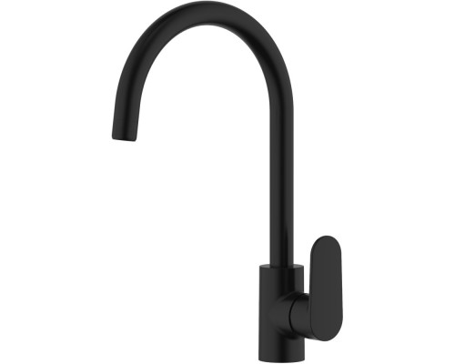 AQ1882MB НИКА смеситель для кухни (полукруглый излив), матовый черный AQ1882MB
