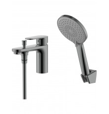 AQ1844BGM НИКА смеситель врезной на борт ванны на 1 отв., оружейная сталь AQ1844BGM