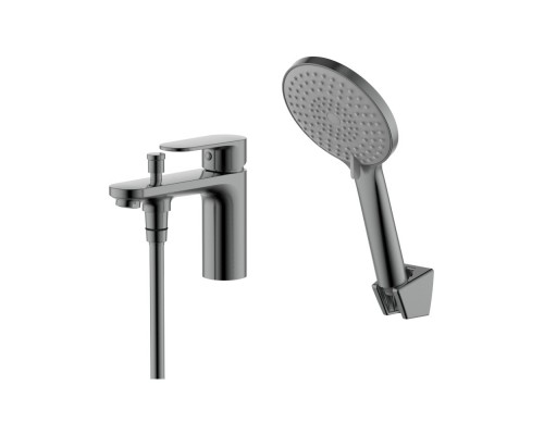 AQ1844BGM НИКА смеситель врезной на борт ванны на 1 отв., оружейная сталь AQ1844BGM