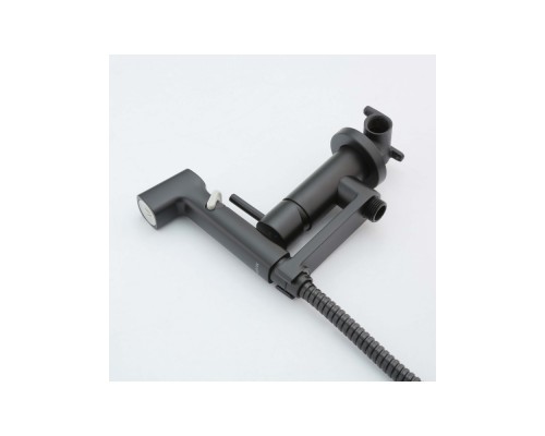 AQ1819MB НИКА комплект для гигиенического душа встроенный (смеситель + гигиеническая лейка + шланг), матовый черный AQ1819MB