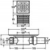 557119 Трап с изоляц. фланцем, гидрозатвором, 0,6 л/сек, решеткой из нерж. 100х100мм, шарнирн. отводом, пласт/серый, модель 4935.1 557119