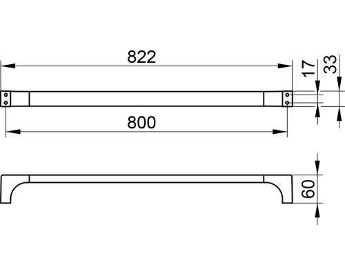 11101010800 EDITION 11 Полотенцедержатель 800мм, хром 11101010800