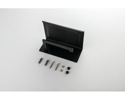 AQ4309MB ЛИБРА бумагодержатель с полкой, матовый черный AQ4309MB