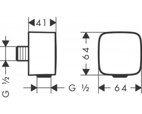 26457140 HG Fixfit шланговое подсоединение шлиф,бронза 26457140
