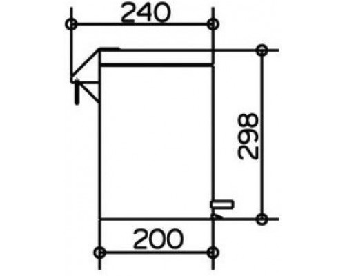 04988010000 PLAN Мусорное ведро напольное 5 л, хром 04988010000