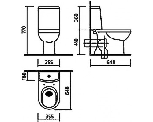 NEXT COMFORT Унитаз-компакт Белый S1 (WC.CC/Next/2-DM/WHT.G/S1) WC.CC/Next/2-DM/WHT.G/S1