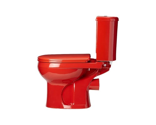 40360110402 Унитаз-компактИридаСтандарт/ красный, нижний подвод воды, горизонтальный выпуск(старый арт. 40360130402) 40360110402