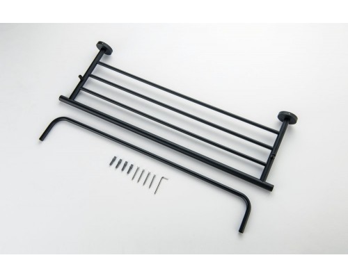 AQ4215MB ОБЕРОН полка для полотенец, матовый черный AQ4215MB