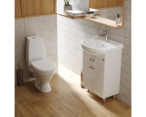 РОНДО 56 Тумба напольная 520х820х298, бел (подходит умывальник мебельный Рондо 56) RNDSACW56013F1