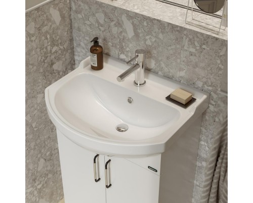 РОНДО 56 Тумба напольная 520х820х298, бел (подходит умывальник мебельный Рондо 56) RNDSACW56013F1