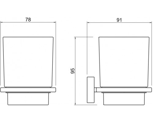 AQ4304CR ЛИБРА стакан с держателем AQ4304CR