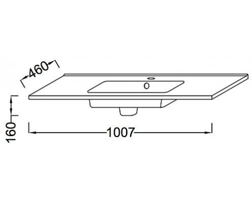 EXUA112-00 OLA раковина 100 см EXUA112-00