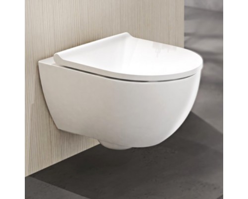 502.718.00.1 Acanto Комплект подвесного унитаза вертикальный смыв, закрытая форма, TurboFlush, с сиденьем с крышкой для унитаза: Т мин.=53см, Функция 502.718.00.1