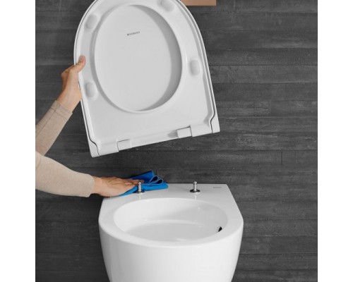 502.718.00.1 Acanto Комплект подвесного унитаза вертикальный смыв, закрытая форма, TurboFlush, с сиденьем с крышкой для унитаза: Т мин.=53см, Функция 502.718.00.1
