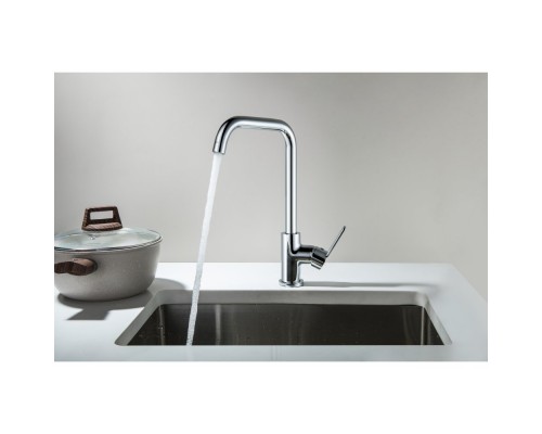 AQ1781CR ЛУГАНО смеситель для кухни (квадратный излив) AQ1781CR