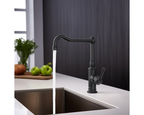 AQ1580MB КЛАССИК смеситель для кухни, матовый черный AQ1580MB