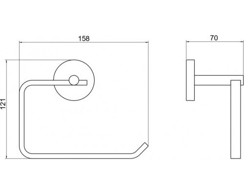AQ4608CR БЕТТА бумагодержатель квадратный AQ4608CR