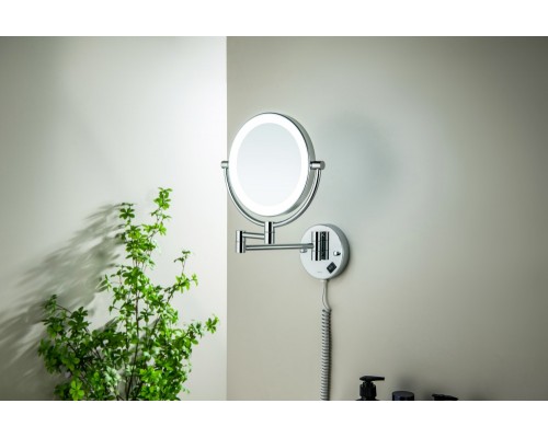 AQ4915CR зеркало косметическое настенное с подсветкой 5х AQ4915CR