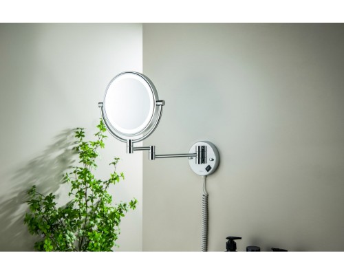 AQ4915CR зеркало косметическое настенное с подсветкой 5х AQ4915CR