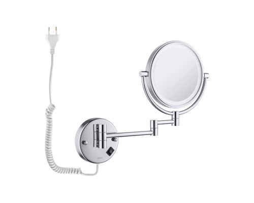 AQ4915CR зеркало косметическое настенное с подсветкой 5х AQ4915CR