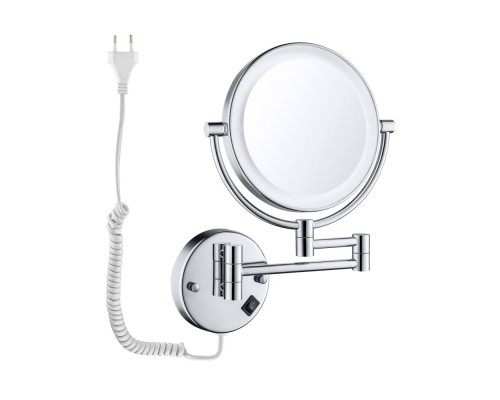 AQ4915CR зеркало косметическое настенное с подсветкой 5х AQ4915CR