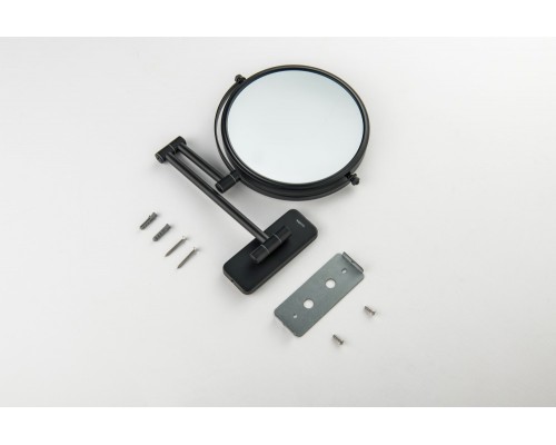 AQ4911MB зеркало косметическое настенное 5х, матовый черный AQ4911MB