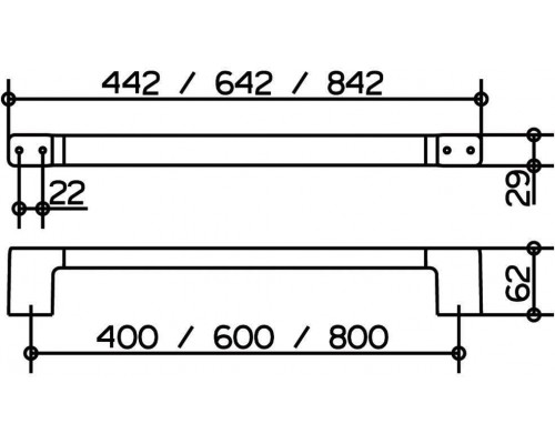 12701010400 COLLECTION MOLL Полотенцедержатель 400 мм, хром 12701010400