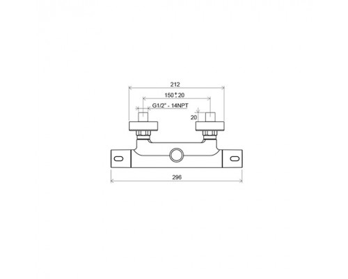 Душевая стойка с термостатическим смесителем и ручным душем Termo 300 TE 093.00/150 X070099